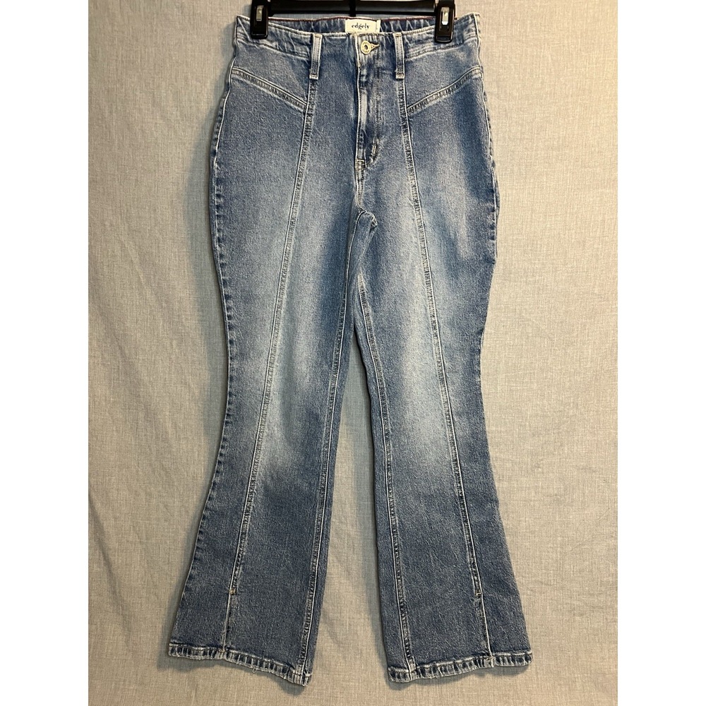 Edgely‎ Women's High Rise Flare Leg Jeans Size 10 Short